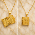 14K Yellow Gold Bible Pendant